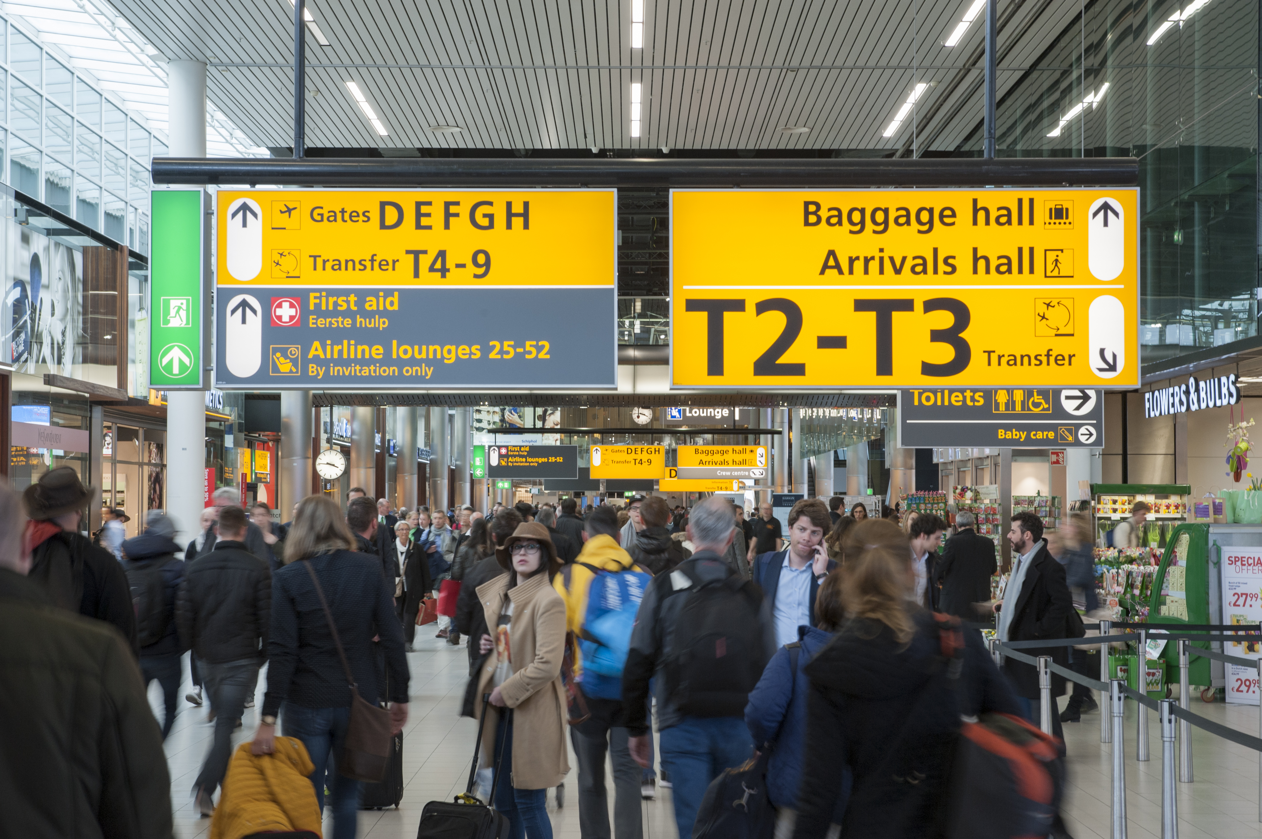 Wayfinding Amsterdam Airport Schiphol